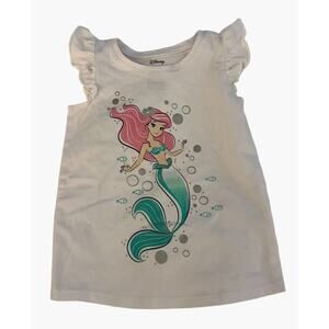 Disney Jumping Beans Top Infant Girls Size 24 months Ruffle Sleeve Ariel Little